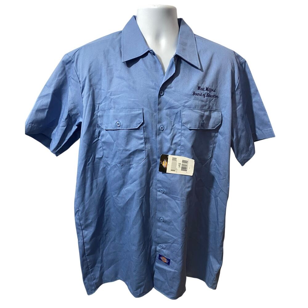 Dickies Blue Short Sleeve Work Shirts Large West Milford Board of Ed Bundle of 3